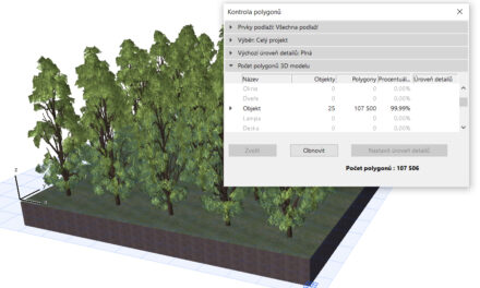 Stačí 25 stromů a počet polygonů se zvýší o 107 500. A to je dost